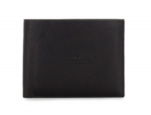 leather men wallet black front