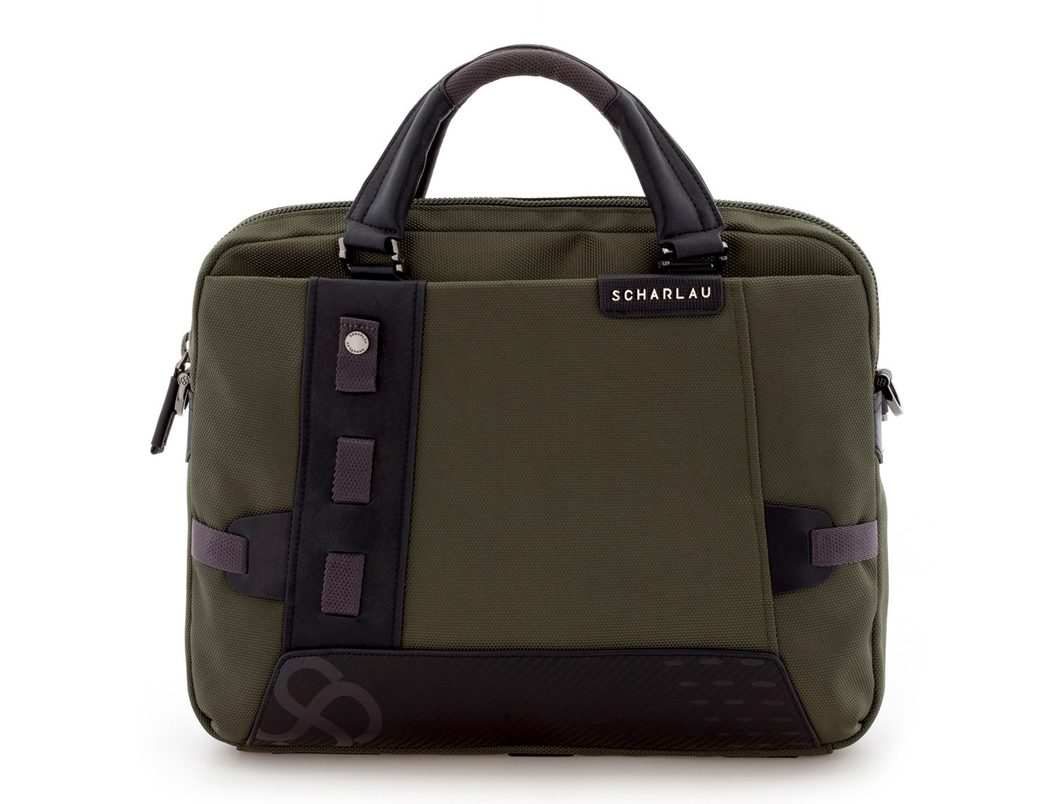 laptop briefbag green front