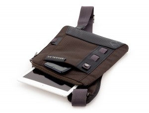 men crossbody brown tablet