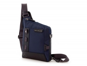 Borsello crossbody blu side