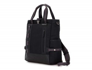 Bolso convertible en mochila negro lado