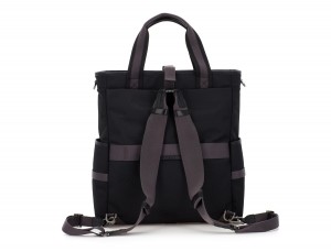 laptop bag and backpack black back