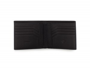 leather wallet black open