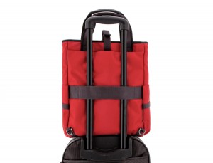laptop bag and backpack red trolley