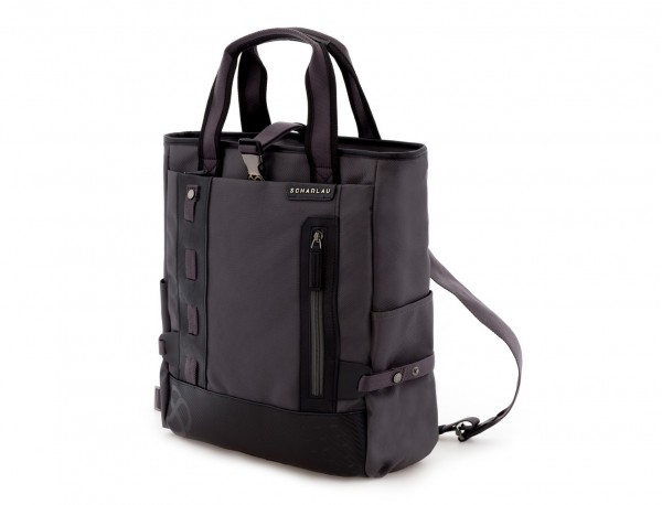 laptop bag and backpack gray side