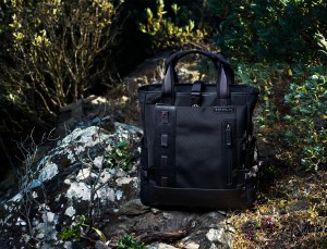 laptop bag and backpack gray model
