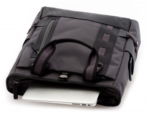 Borsa convertibile in zaino grigio computer