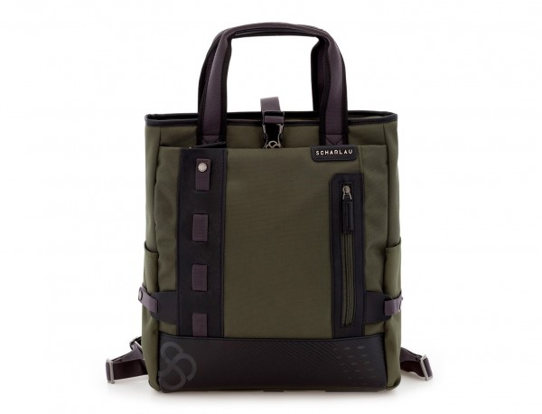 laptop bag and backpack green front