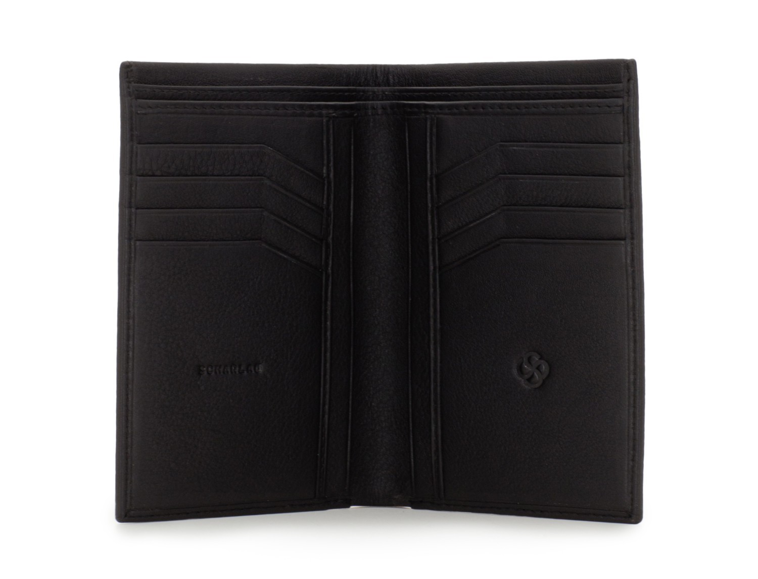 leather wallet for men black open