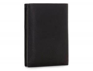 vertical leather wallet for men black side