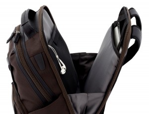 nylon backpack brown laptop