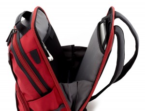 nylon backpack red laptop