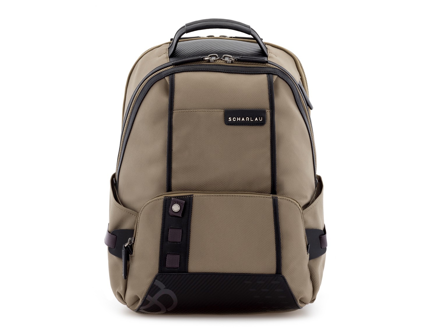 nylon backpack beige front