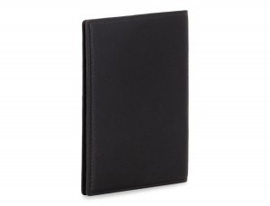 leather passport holder black side