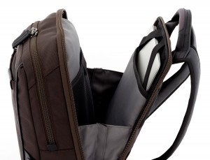 nylon backpack brown laptop