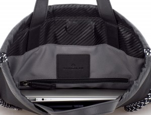 nylon backpack black open