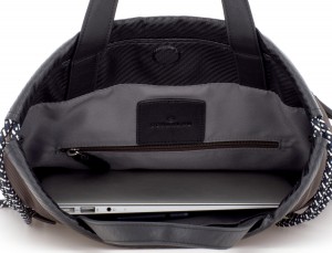 nylon zaino marrone laptop