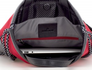 mochila roja laptop