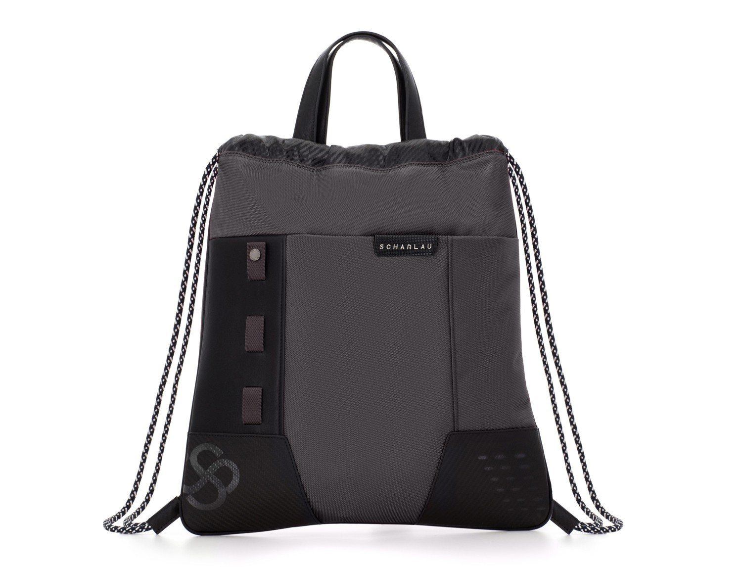 nylon backpack gray front