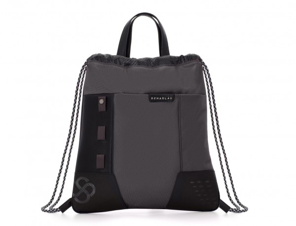 nylon backpack gray front