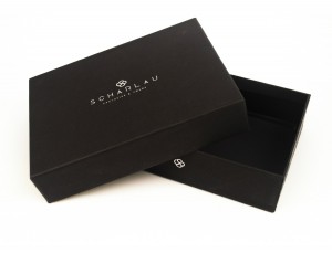 black leather wallet for men box