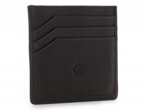 leather credit card holder black side