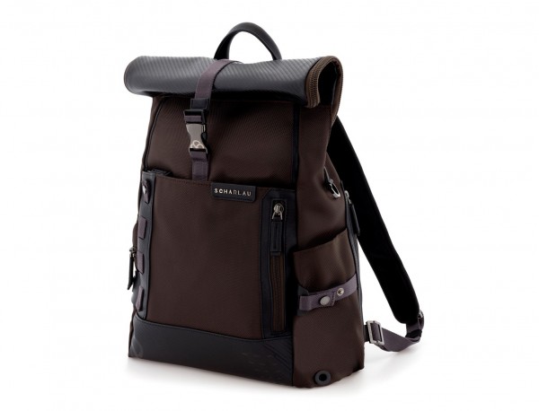 nylon backpack brown side