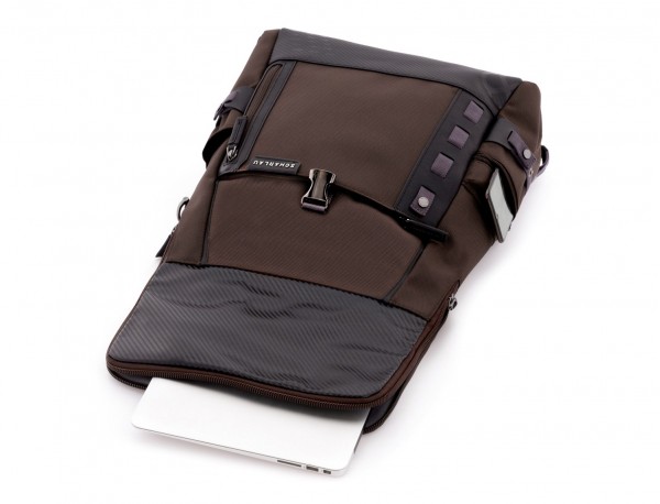 nylon backpack brown laptop
