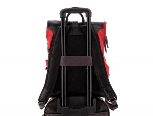 nylon backpack red trolley