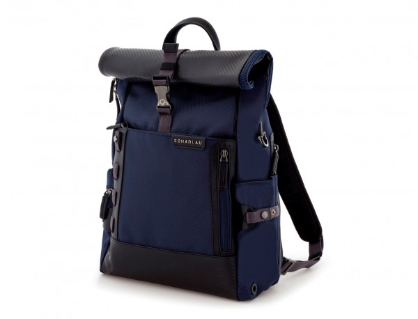 nylon backpack blue side