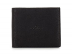 leather men wallet black front