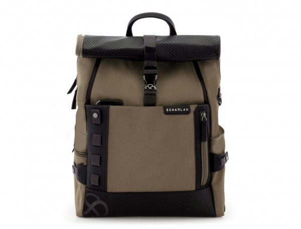nylon backpack beige front