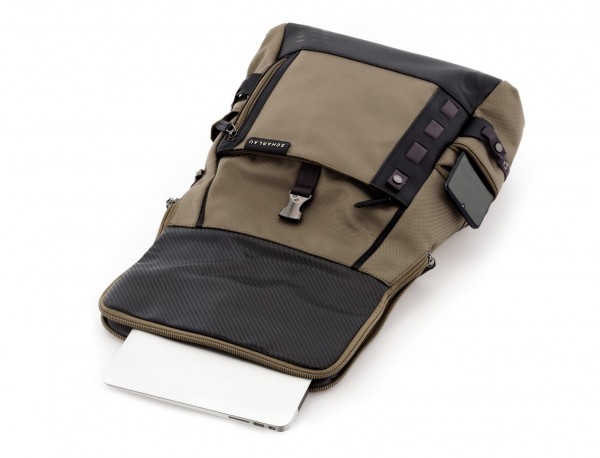 nylon backpack beige detail