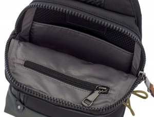 Mono slim bag in black and gray open