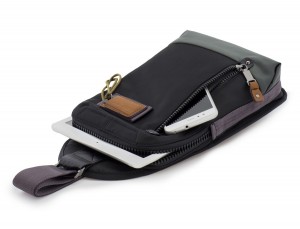 Mono slim bag in black and gray with tablet