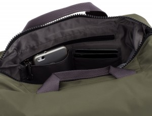 Messenger bag in green pockets