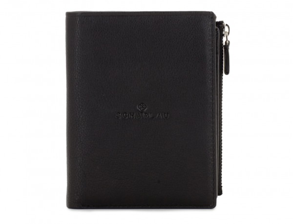 leather wallet in black front