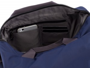 Messenger bag in blue pockets