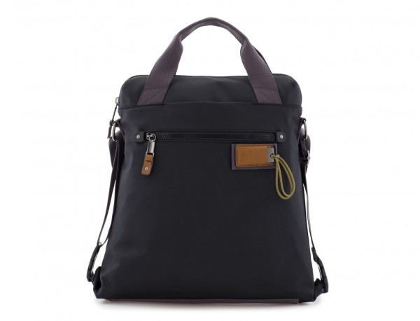 Bag convertible into backpack in black front