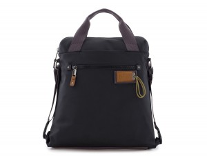 Bag convertible into backpack in black front