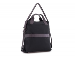 Bolso tote versátil convertible en mochila en negro bandolera