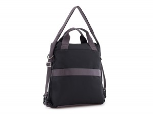 Bag convertible into backpack in black back