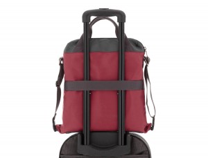 Borse versatile convertibile in zaino in rosso trolley