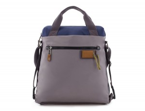 Bag convertible into backpack in gray front