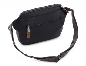 Polyester waist bag in black back