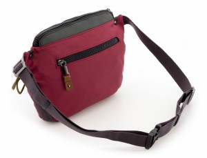 Polyester waist bag in red back