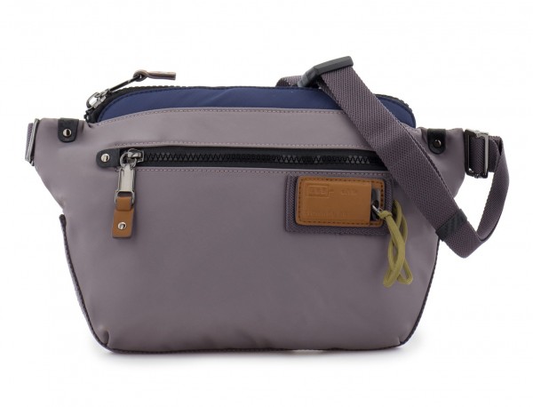 Polyester waist bag in gray front