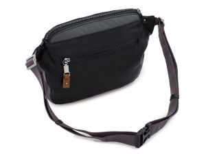 Polyester waist bag in gray and black back