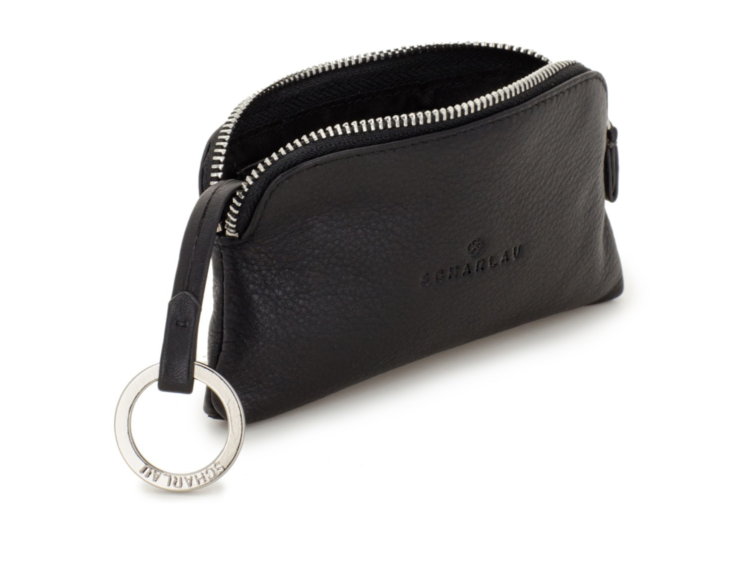 leather key holder wallet open