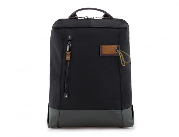 backpack in black and gray front